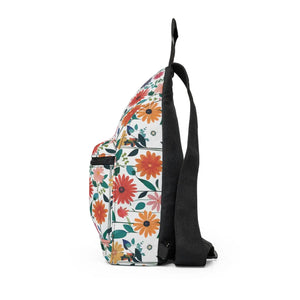 Floral Daisy Sling Bag - Colorful Canvas Travel - Dipaliz - Cross Body Bags