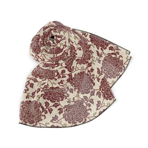 Floral Damask Polyester Scarf, Vintage Rose Pattern - Scarves & Shawls