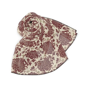 Floral Damask Polyester Scarf, Vintage Rose Pattern - Scarves & Shawls
