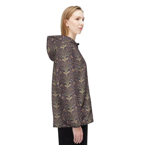 Floral Damask Windbreaker Jacket - Windbreakers