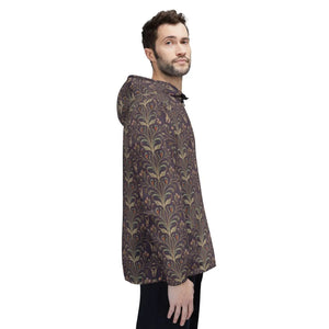 Floral Damask Windbreaker Jacket - Windbreakers