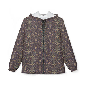 Floral Damask Windbreaker Jacket - Windbreakers