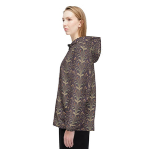 Floral Damask Windbreaker Jacket - Windbreakers