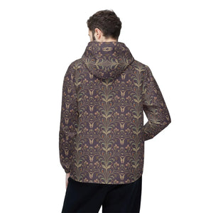Floral Damask Windbreaker Jacket - Windbreakers