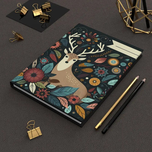 Unlock Creativity with our Deer & Flowers Hardcover Journal - Paper Products