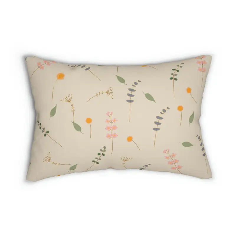 Transform your Space with a Floral Polyester Lumbar Pillow - 20’’ × 14’’ Home Decor