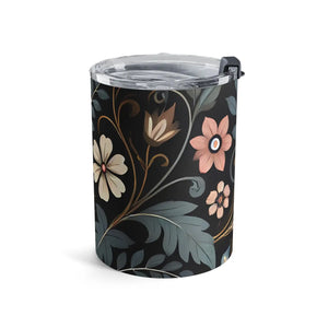 Elegant Floral Design 10oz Tumbler Personalized Gift - Dipaliz - Tumblers