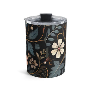 Elegant Floral Design 10oz Tumbler Personalized Gift - Dipaliz - Tumblers