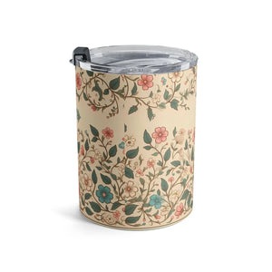 Floral Design 10oz Tumbler Stainless Travel Mug - Dipaliz - Tumblers