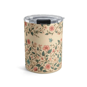 Floral Design 10oz Tumbler Stainless Travel Mug - Dipaliz - Tumblers