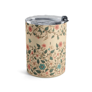 Floral Design 10oz Tumbler Stainless Travel Mug - Dipaliz - Tumblers