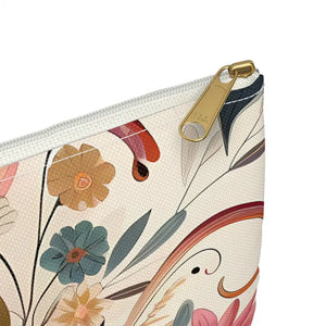 Stylish Floral Design Travel Pouch Durable Spun Polyester Dipaliz - Pouches