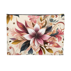Stylish Floral Design Travel Pouch Durable Spun Polyester Dipaliz - Pouches