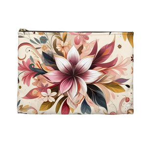 Stylish Floral Design Travel Pouch Durable Spun Polyester Dipaliz - Pouches