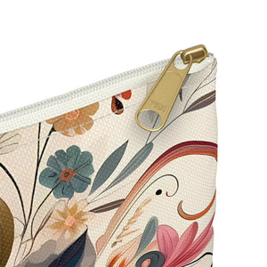 Stylish Floral Design Travel Pouch Durable Spun Polyester Dipaliz - Pouches
