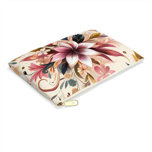 Stylish Floral Design Travel Pouch - Durable Spun Polyester - Dipaliz - Pouches