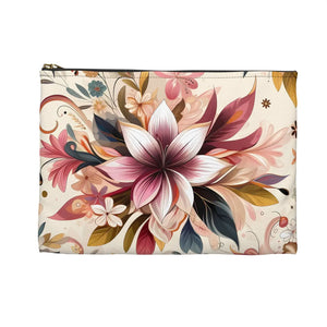 Stylish Floral Design Travel Pouch - Durable Spun Polyester - Dipaliz - Pouches