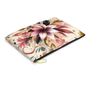 Stylish Floral Design Travel Pouch - Durable Spun Polyester - Dipaliz - Pouches