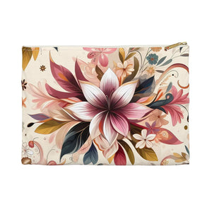 Stylish Floral Design Travel Pouch - Durable Spun Polyester - Dipaliz - Pouches