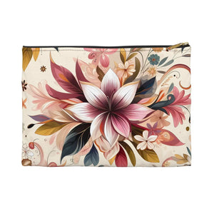 Stylish Floral Design Travel Pouch - Durable Spun Polyester - Dipaliz - Pouches
