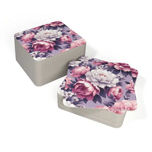 Floral Design Coasters - Elegant Home Decor Set - Dipaliz