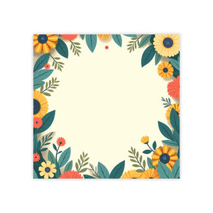 Fresh Floral Design Sticky Notes - Trendy Fashion Workspace - Dipaliz - 3’’ x / White