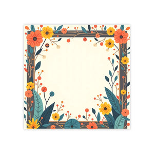 Floral Design Sticky Note Pads - Vibrant Office Decor - Dipaliz - Notes