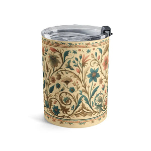 Floral Design Tumbler 10oz Insulated Drinkware - Dipaliz - Tumblers