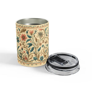Floral Design Tumbler 10oz Insulated Drinkware - Dipaliz - Tumblers