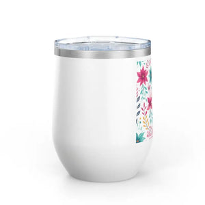 Floral Art Wine Tumbler Design for Lovers Gear by Dipaliz - Tumblers