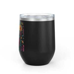 Floral Art Wine Tumbler Design for Lovers Gear by Dipaliz - Tumblers