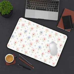 Floral Desk Mat - Chic Office Decor Workspace Elegance - Dipaliz - 12’’ × 18’’ - Workstation & Cubicle Accessories