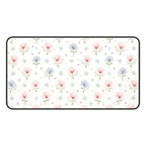 Floral Desk Mat - Chic Office Decor Workspace Elegance - Dipaliz - 12’’ × 22’’ - Workstation & Cubicle Accessories