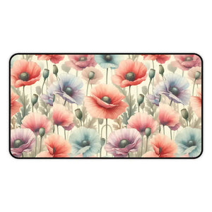 Floral Desk Mat - Vibrant Serene Workspace Decor - Dipaliz - 12’’ × 22’’ - Workstation & Cubicle Accessories
