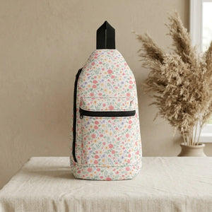 Floral Ditsy Sling Bag - Pastel Garden Crossbody for Casual Everyday Wear - Cross Body Bags