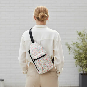 Floral Ditsy Sling Bag - Pastel Garden Crossbody for Casual Everyday Wear - Cross Body Bags