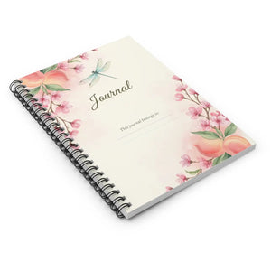 Stunning Floral Dragonfly Journal - 6x8 Spiral - Dipaliz - Journals