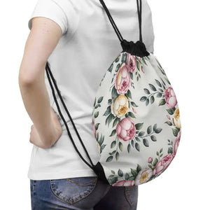 Floral Drawstring Bag - Vibrant Beach Style - Dipaliz - one Size - Backpacks