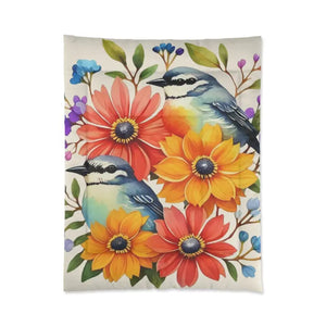 Floral Comforter - Cozy Elegant Bedding Bliss - Dipaliz - Quilts & Comforters