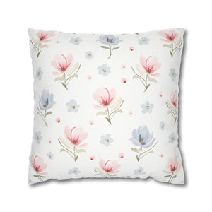 Floral Dream Square Pillowcase – Spun Polyester - Dipaliz - Pillowcases & Shams