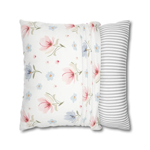 Floral Dream Square Pillowcase – Spun Polyester - Dipaliz - Pillowcases & Shams