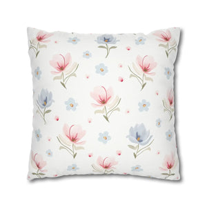 Floral Dream Square Pillowcase – Spun Polyester - Dipaliz - Pillowcases & Shams