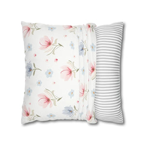 Floral Dream Square Pillowcase – Spun Polyester - Dipaliz - Pillowcases & Shams