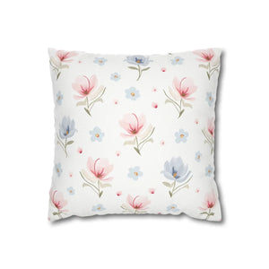Floral Dream Square Pillowcase – Spun Polyester - Dipaliz - Pillowcases & Shams