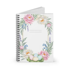 Floral Easter Eggs Spiral Notebook - Spring Ruled Journal - Dipaliz - one Size - Paper Products