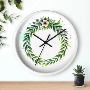 Wall Clock - Floral Wreath Elegance - Dipaliz - Clocks