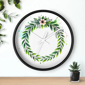Wall Clock - Floral Wreath Elegance - Dipaliz - Clocks