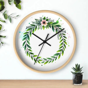 Wall Clock - Floral Wreath Elegance - Dipaliz - Clocks