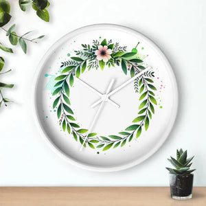 Wall Clock - Floral Wreath Elegance - Dipaliz - Clocks