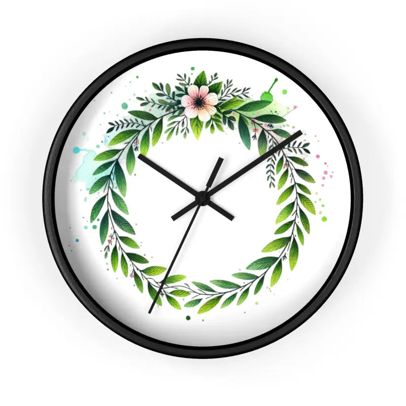 Elevate your Space with the Floral Elegance Wall Clock! - Black / 10’’ Home Decor